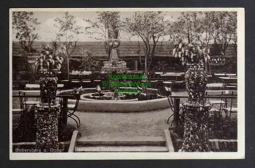 128329 AK Bobersberger Brücke Restaurant 1932 Krosno Odrzanskie Crossen a d Oder