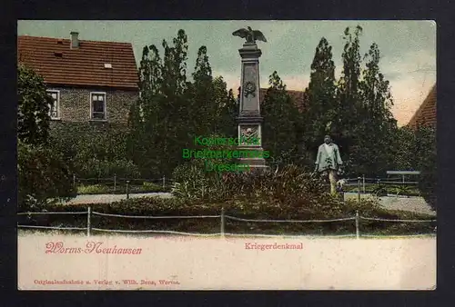 128068 AK Worms-Neuhausen um 1902 Kriegerdenkmal