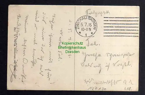 127130 AK Werdau Sachsen Plauenschestrasse Gasthof Bayrischer Hof 1916