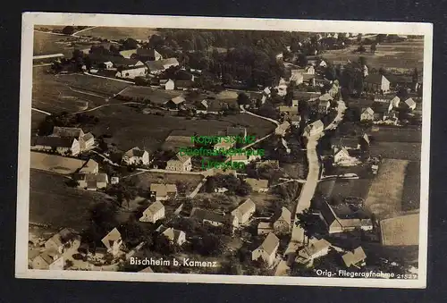 126910 AK Fotokarte Bischheim bei Kamenz Luftbild Fliegeraufnahme 1940