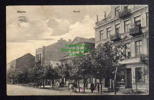 126991 AK Mlawa Polen Rynek Rathaus Feldpost 1915