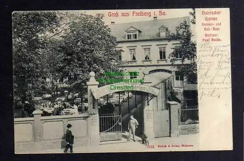 126644 AK Freiberg Sa. 1906 Konzert- u. Ball-Saal Biergarten Brück 6 Sohn 5163