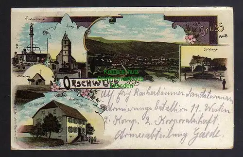 122741 AK Orschwiller Orschweiler Elsass Litho 1915 Feldpost Gasthaus zur Sonne