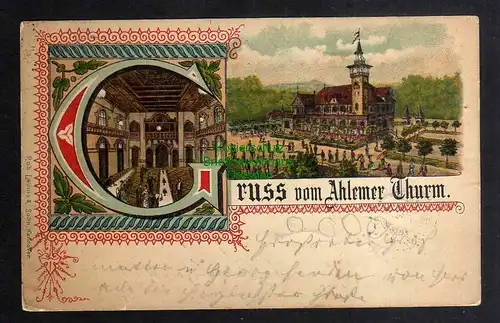 122573 AK Ahlem bei Hannover 1898 Litho Ahlemer Turm