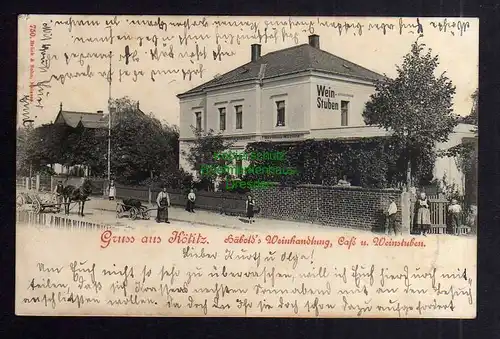 122387 AK Kötitz bei Coswig 1906 Häbolds Weinhandlung Cafe Weinstuben Brück & So