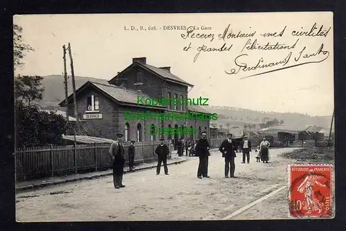 121381 AK Desvres Deveren Bahnhof La Gare 1909
