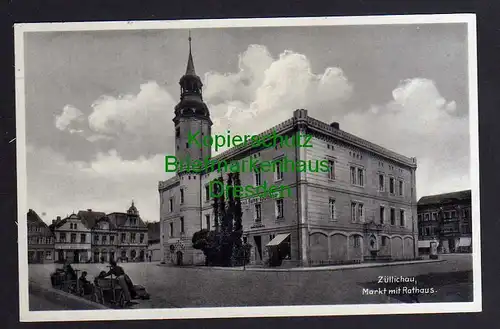 120534 AK Züllichau Markt Rathaus 1939 Raths Apotheke