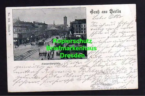 118986 AK Berlin Alexanderplatz 1901 Pferdebahnen