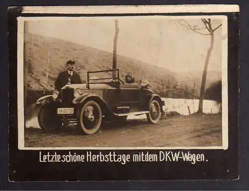 117856 Foto DKW Motoren Wagen Letzte schöne Herbsttage Cabriolet 1928 Rasmussen