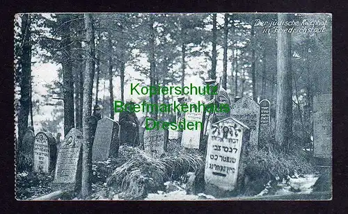 117092 AK Der jüdische Kirchhof Friedhof in Friedrichstadt Feldpost 1917