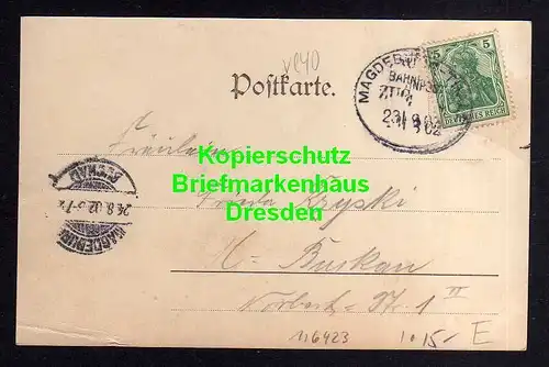 116423 AK Hadmersleben 1902 Bahnhof Post Gasthaus v. Friedr. Sperling