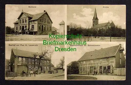117276 AK Großpaschleben 1914 Gasthaus zum Adler Bes. Wilhelm Schneider