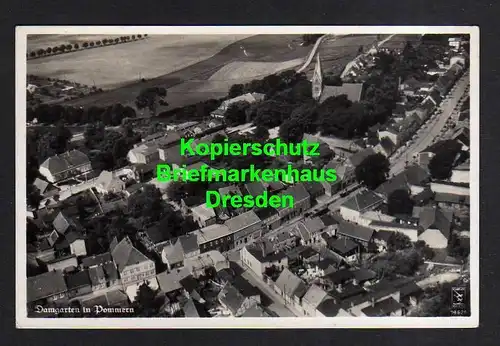 115838 AK Ribnitz-Damgarten in Pommern Luftbild Fotokarte um 1935  gelaufen 1952