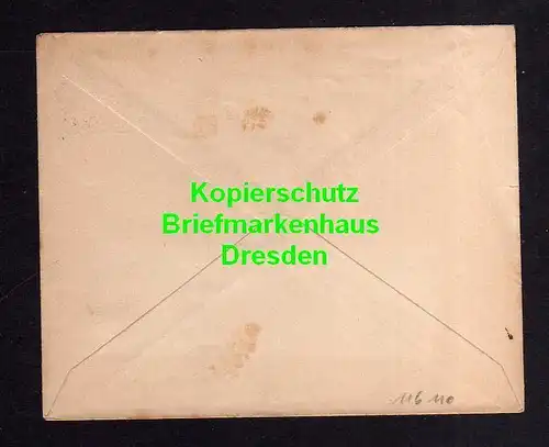 116110 Privatpost Hansa Dresden 1893 Ganzsache an Ingenieur Hänel