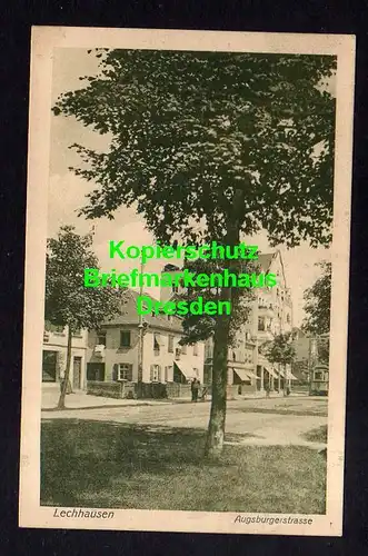 114629 AK Augsburg Lechhausen Augsburgerstrasse um 1925