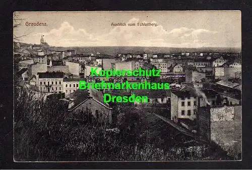 114449 AK Graudenz Westpreußen 1915 Ausblick vom Schlossberg Feldpost