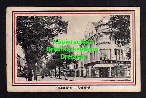 114337 AK Wittenberge Bez. Potsdam 1916 Bahnstraße Th. Henning Modewaren