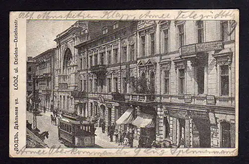 112436 AK Lodz Lodsch Litzmannstadt 1915 ul. Dzielna Oberkommando der 9. Armee F