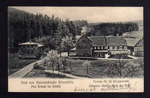 104975 AK Erlbach bei Colditz Sommerfrische Rinnmühle bei Geringswalde 1912