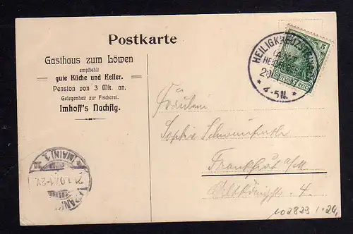 102823 AK Heiligkreuzsteinach Amt Heidelberg 1907 Gasthaus zum roten Löwen