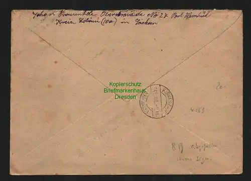 h4169 SBZ Bezirkshandstempel Bezirk 14 Brief Herrnhut 30.6. nach Ungarn Auslands