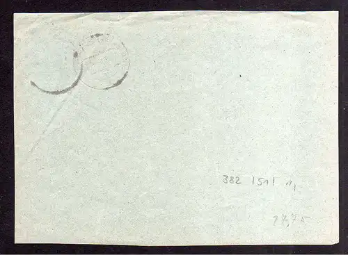 h383 Brief Handstempel Bezirk 41 Lauter 3.7.48 Giro Kasse schöner Vordruckumschl