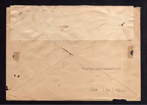 h360 Brief Handstempel Bezirk 41 Eppendorf 2.7.48 Kleinhartmannsdorf an Schlacht