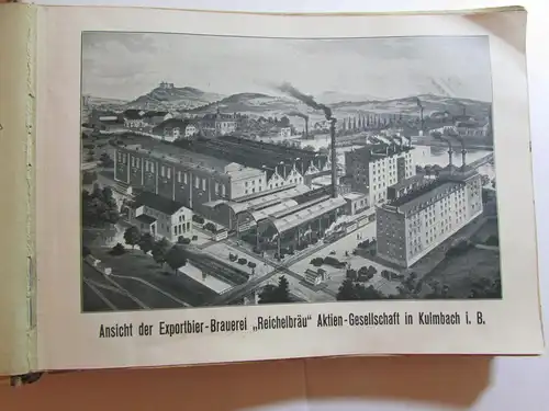 Exportbier Brauerei Reichelbräu A.-G. Kulmbach Postkarten Album 1900 Jugendstil