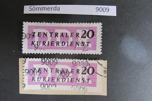 DDR ZKD Aufdruck Kontrollzahlen 9009 Sömmerda 11 15 gestempelt geprüft Engel