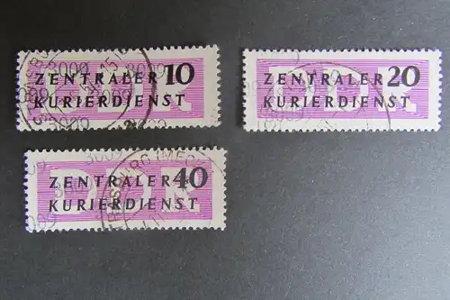 DDR ZKD Aufdruck Kontrollzahlen 3009 Strasburg 10 11 12 gepr. Engel