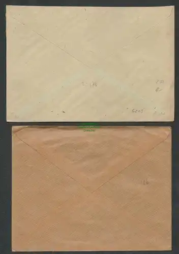 B6209 2x Brief SBZ Gebühr bezahlt 1945 Neukirchen über Crimmitschau nach Plauen