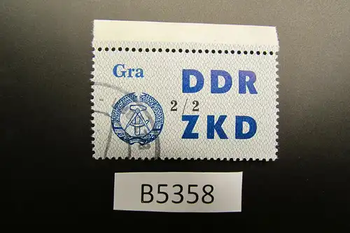 B5358 DDR ZKD C 51 II Gra 2/2 ungültig gestempelt, voller Originalgummi