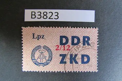 B3823 DDR ZKD C 39 XII 2/12 Lpz Leipzig echt gestempelt