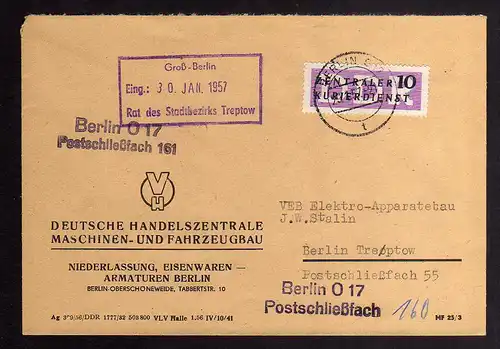 B2243 DDR ZKD 6 Brief Berlin O17 Deutsche Handelszentrale Maschinen- und Fahrz