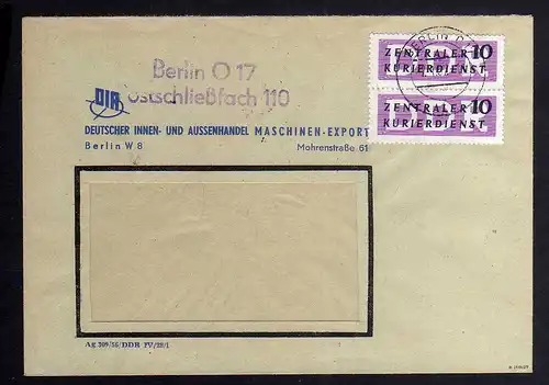 B1808 DDR ZKD 2x 6 Brief Deutscher Innen- und Aussenhandel ZKD 110 geprüft BPP M