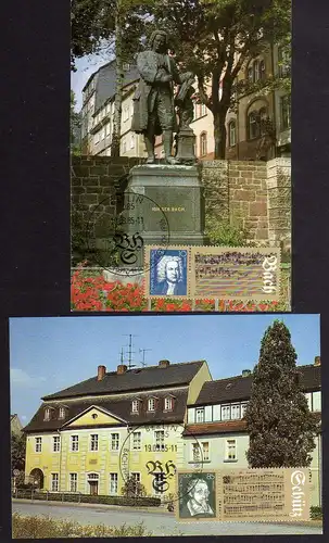 B148 DDR 2931 2933 seltene Maximumkarten 300. Geburtstag Johann Sebastian Bach