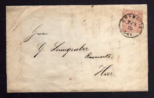 B122 NDP Norddeutscher Postbezirk 14 1/2 Groschen Chemnitz 1870