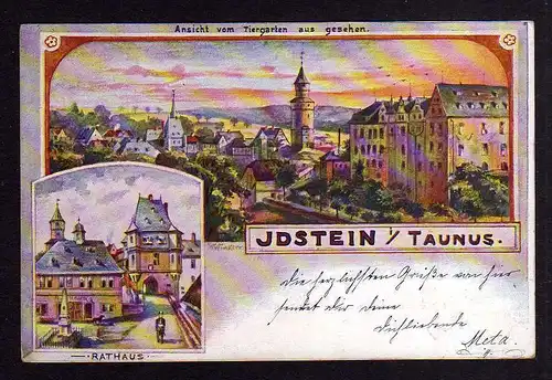 99531 AK Idstein Taunus 1900 Rathaus Stadt Künstlerkarte