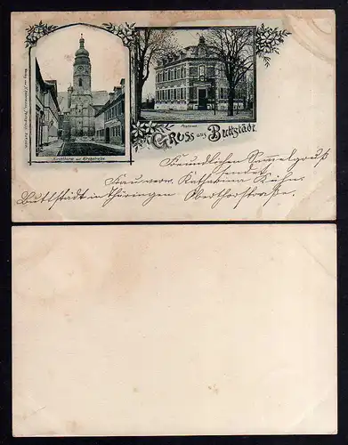 98090 AK Buttstädt 1899 Postamt Kirchturm Kirchstrasse