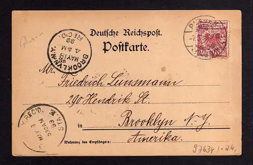 97634 AK Plauen V. Litho 1899 Vogtländischer Anzeiger Post Bismarck Denkmal