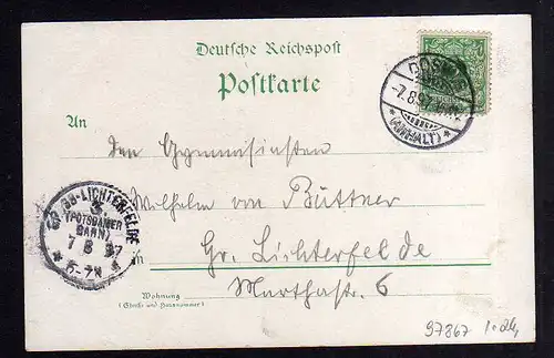 97867 AK Litho Coswig (Anhalt) Bahnhof Friederikenstrasse Breiterweg 1897