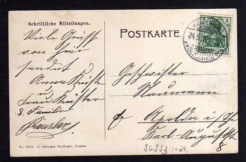 96993 AK Waldenburg Schlesien Kaiser Friedrich Denkmal Gasthaus Drei ...1907