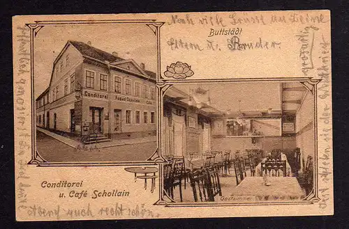 96964 AK Buttstädt Conditorei u. Cafe Schollain 1918