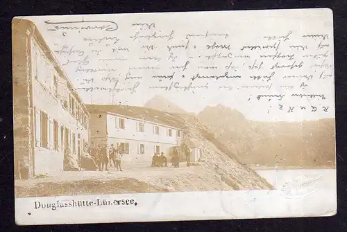 96306 AK Douglasshütte am Lünersee um 1900 Fotokarte