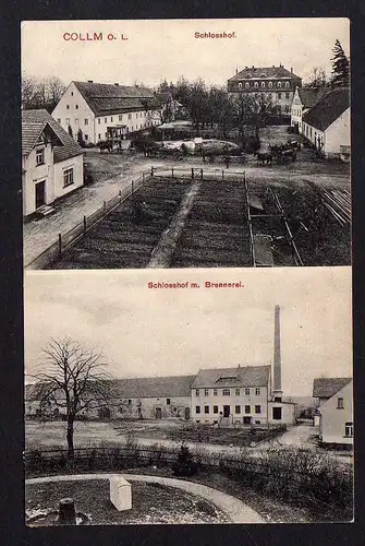 95247 AK Collm O.L. Schlosshof Brennerei Sproitz 1914 Neu Särchen bei Niesky