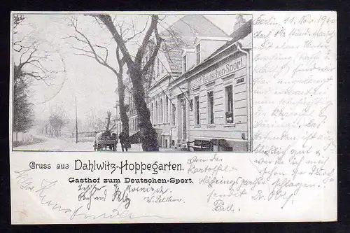 96023 AK Dahlwitz Hoppegarten Gasthof zum Deutschen Sport 1900