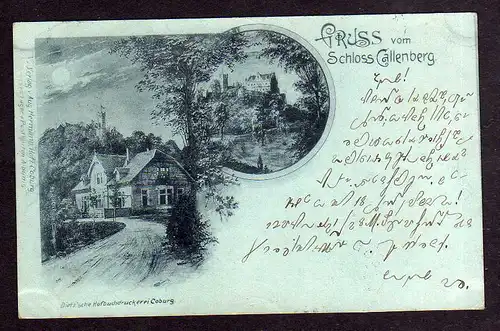 94295 AK Schloss Callenberg bei Coburg 1898