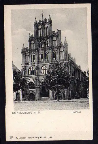 94037 AK Königsberg Neumark Rathaus Vollbild um 1905