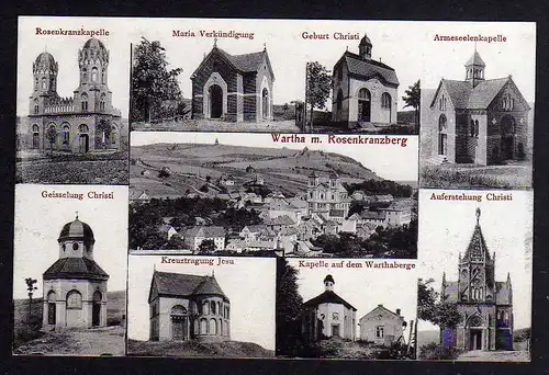 84618 AK Wartha Bardo um 1910 Rosenkranzkapelle Kreuztragung Jesu Auferstehung