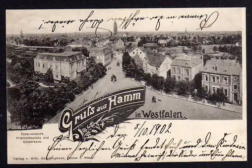 84068 AK Hamm in Westfalen Friedrichsplatz Südstraße 1902